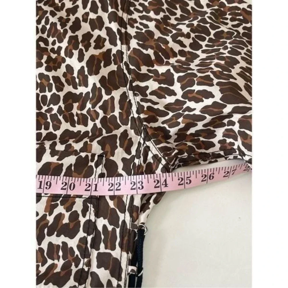 Tory Burch‎ Reva leopard print cotton poplin shirtdress size 14 NJ